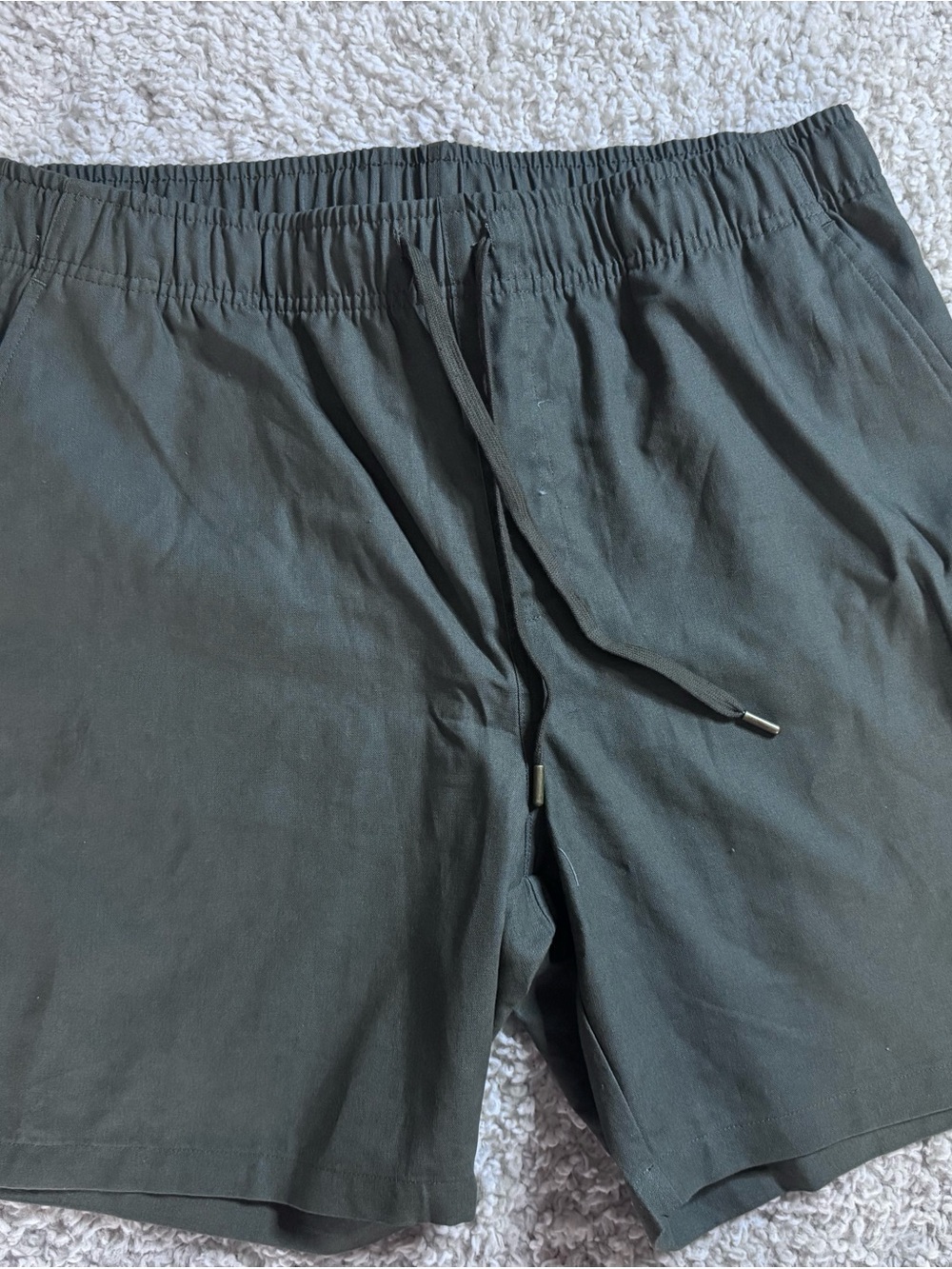 Eddie Bauer Olive Drawstring Athletic Shorts